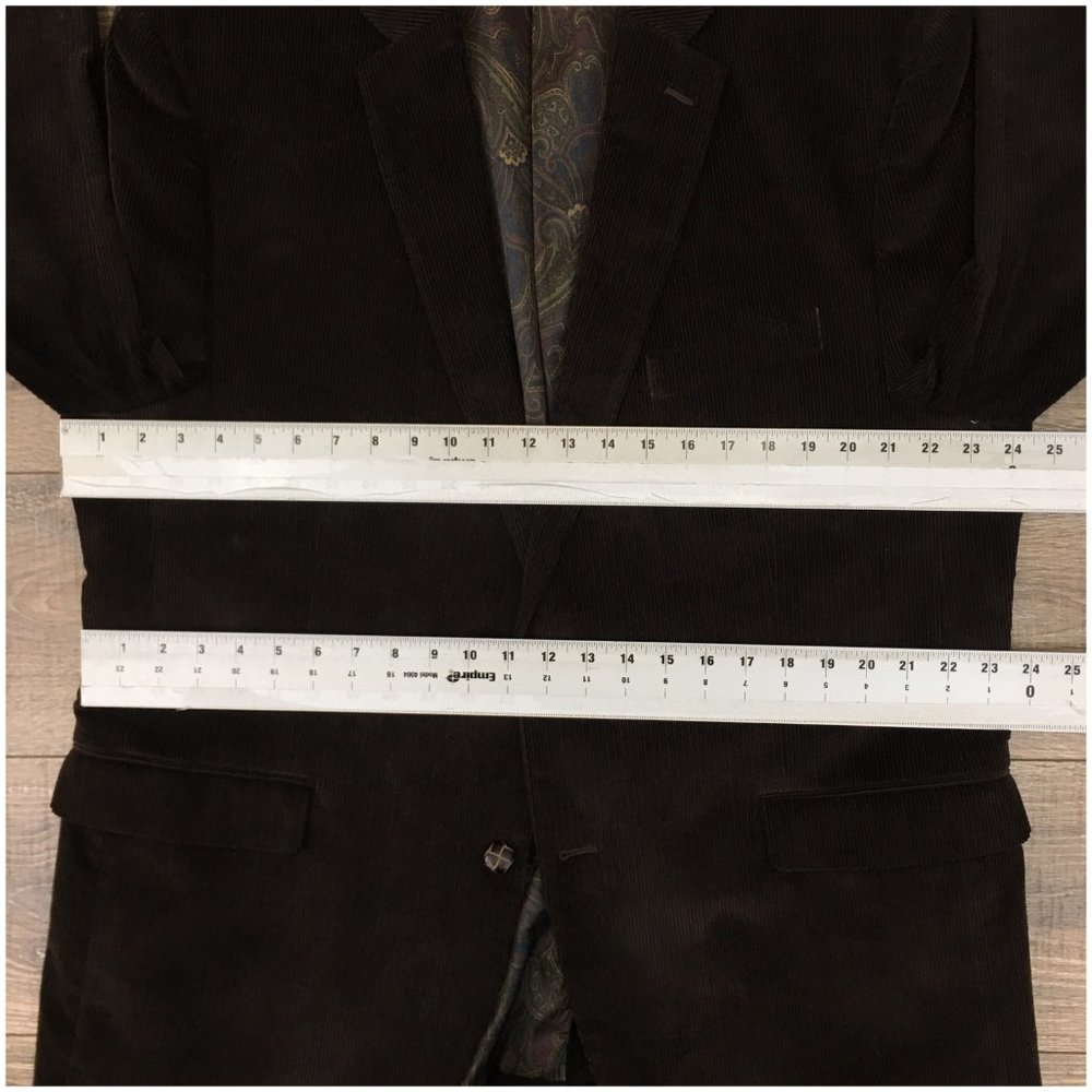 Ralph Lauren Mens Blazer Sport Coat Two Button‎ Corduroy Jacket Size 46R Casual - Picture 11 of 13